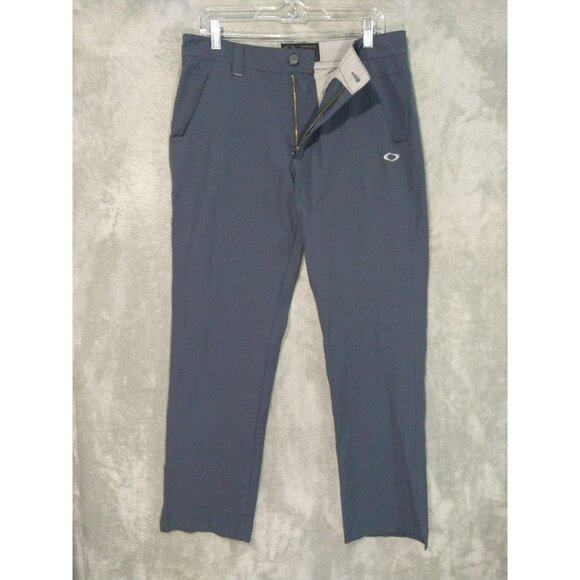 Oakley Pants Mens 32x32 Gray Chino Straight Leg Mid Rise Stretch Flat Front - Picture 1 of 8